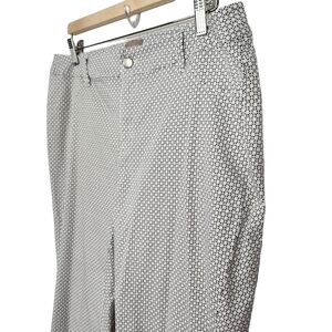 Chico's Black White Geometric Star Design Pants Women's Size Medium Chico's 2